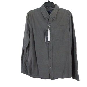 7 Diamonds Corduroy Button Down Regular Fit Charcoal Medium Long Sleeve Collar